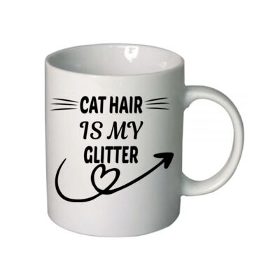 Cat hair is my Glitter - Boutique Ceramic Mug Thumbnail