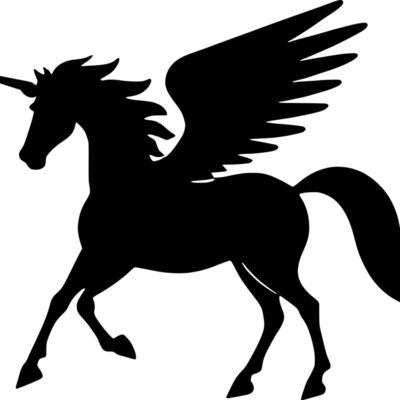 Majestic Unicorn Black Thumbnail